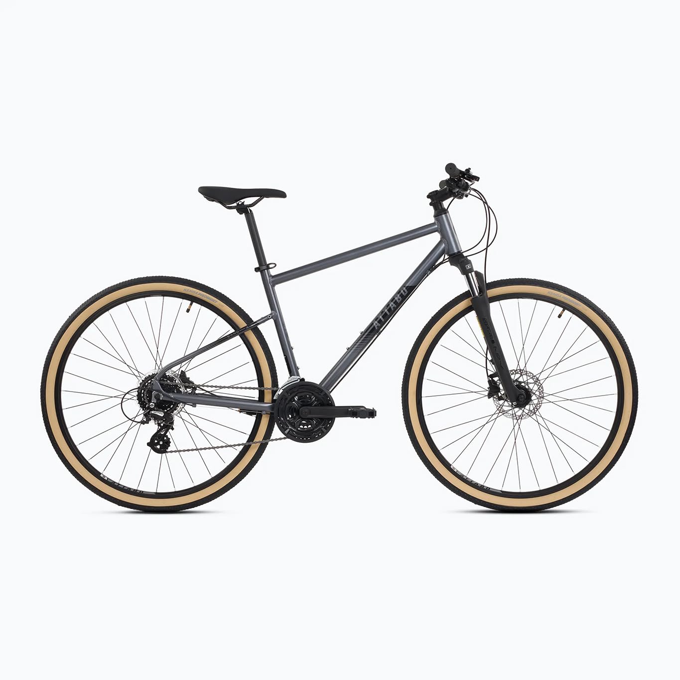 ATTABO SANO koła 3,0-28", rama 20" – męski rower MTB/Trekking Crossrad, aluminiowa rama 6061, SR Suntour SF20 NEX, widelec Shimano 24-biegowy, hamulce MT-201