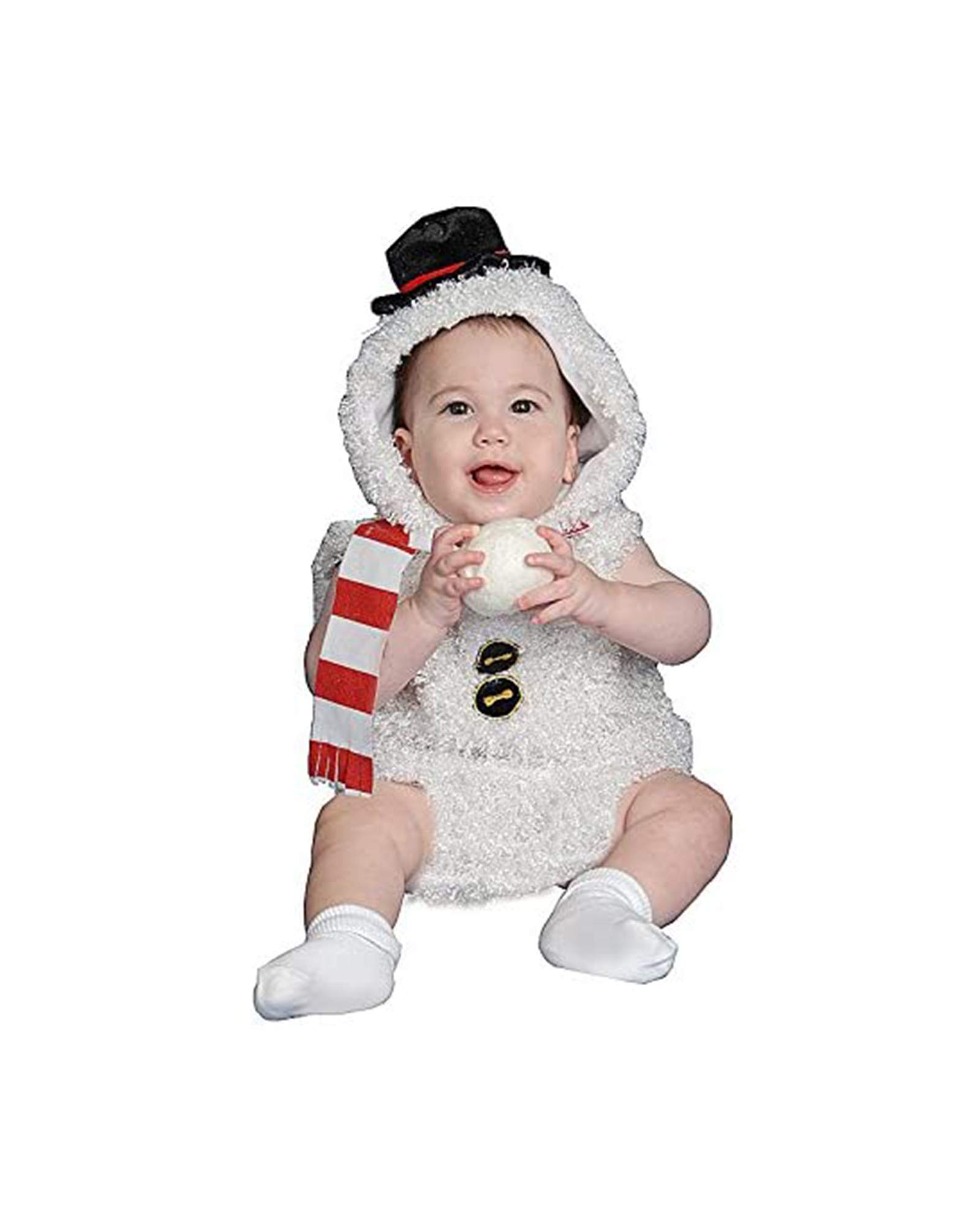 Dress Up America Costume da Pupazzo di Neve per Neonati - Morbida Tuta Natalizia con Cappello e Sciarpa per Bambini e Infanti - Vestito di Carnevale e Natale