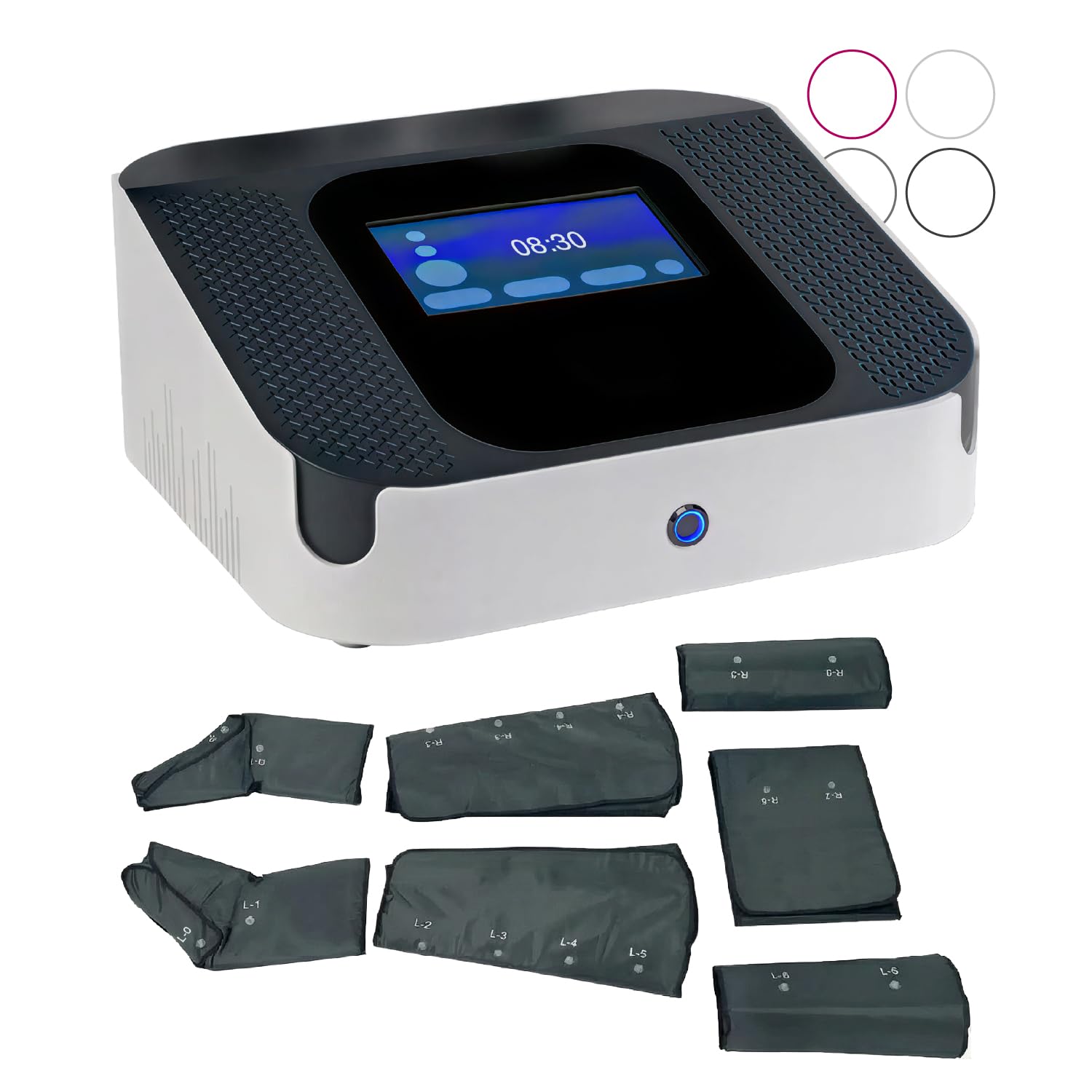 Pressoterapia Linfodrenaggio Professionale per Gambe, Addome e Braccia, Macchina Drenaggio Linfatico con Gambali a Compressione per Ritenzione Idrica Gambe e Corpo, anche per Uso Domestico