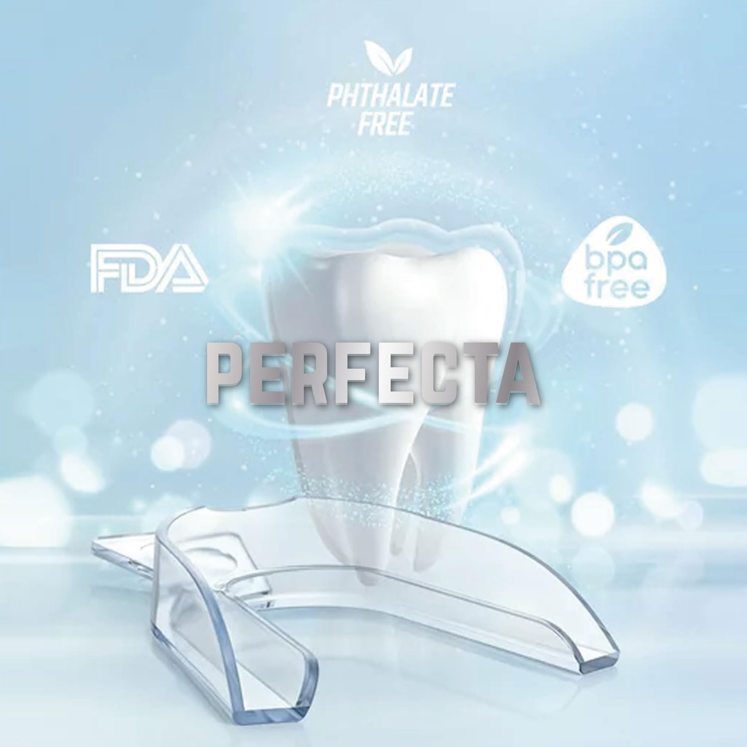 10 Bite Notturni Perfetti | Ideali per Bruxismo, Digrignamento dei Denti, Disturbi dell’ATM, Mascherina Sbiancante | Protezioni Dentali Regolabili + 1 Custodia | Qualità Medica Senza BPA