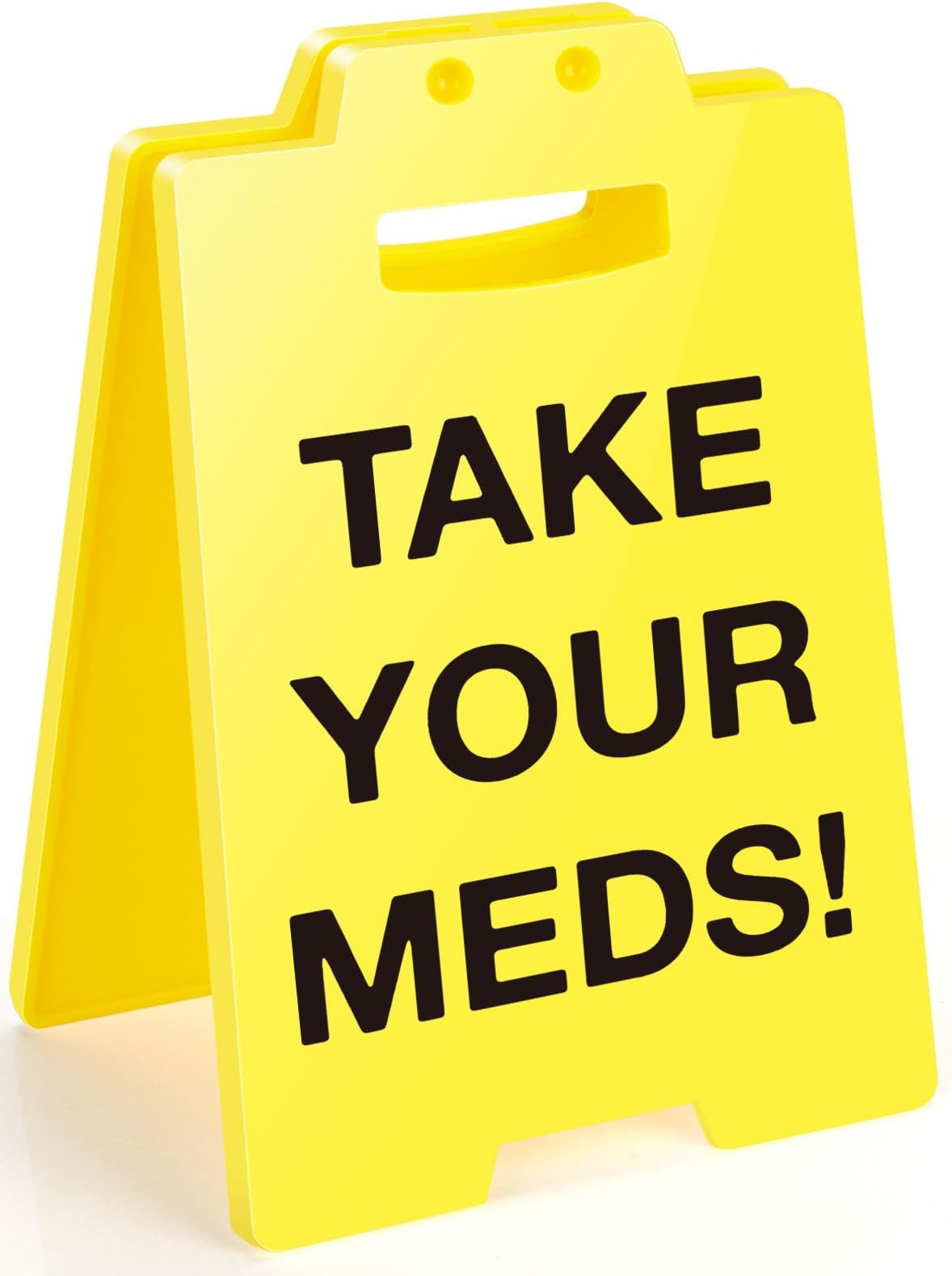 MBL Take Your Meds Desk Sign - Medication Reminder - 3.9 x 6.3 inches - Acrylic