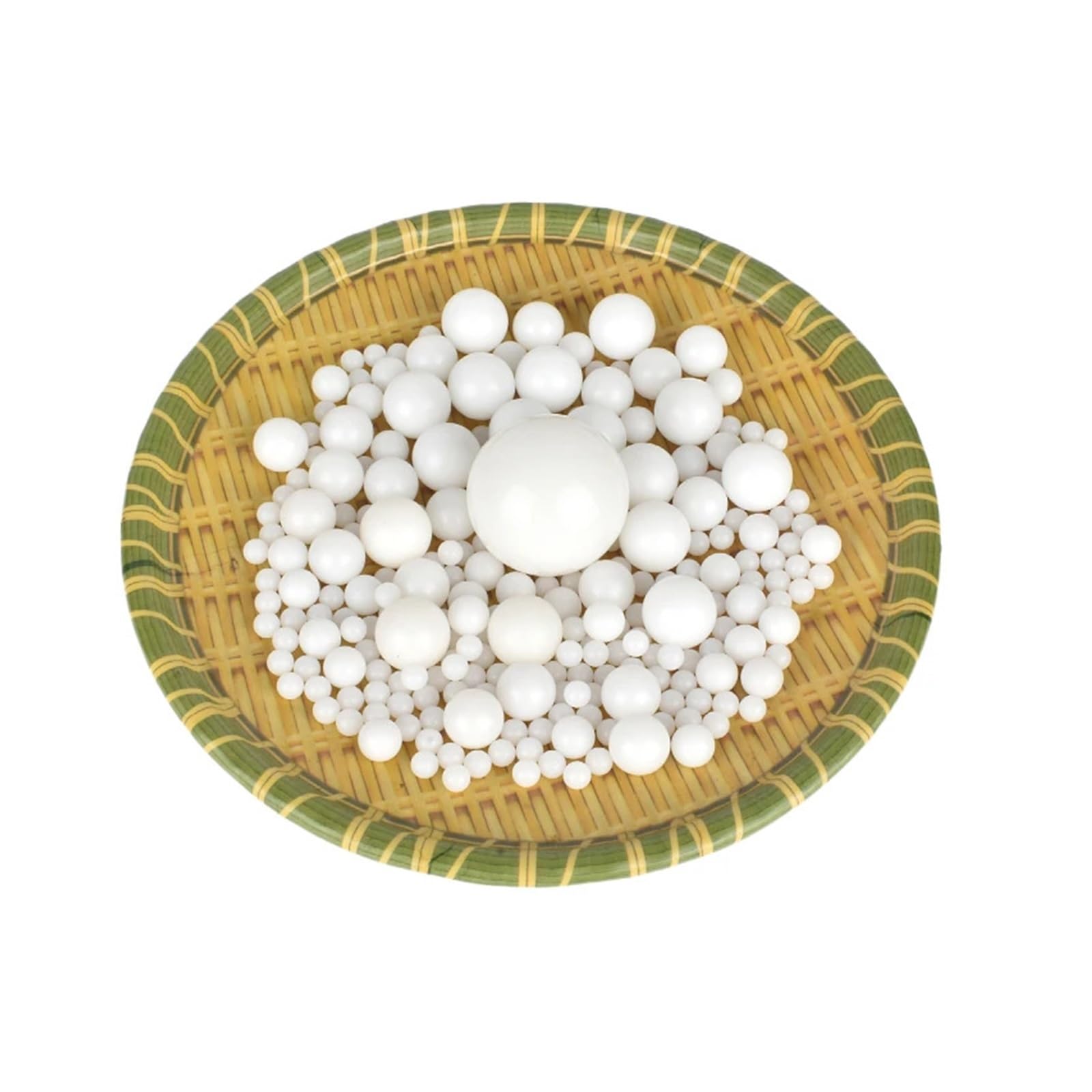 ZHGUIMING 1 à 100 billes en plastique nylon blanc PA66, billes en plastique solides de 2,5/6/10/15/20/25/30/40/50 mm, billes de précision(30mm(5pcs))