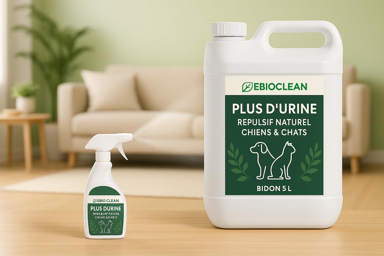 Répulsif Naturel pour Chiens et Chats anti urine, excréments |Action Immédiate |Usage Intérieur & Extérieur| sans Danger, au POIVRE |Protège Les Surfaces, Non tachant, Dressage, Éducation 5 L