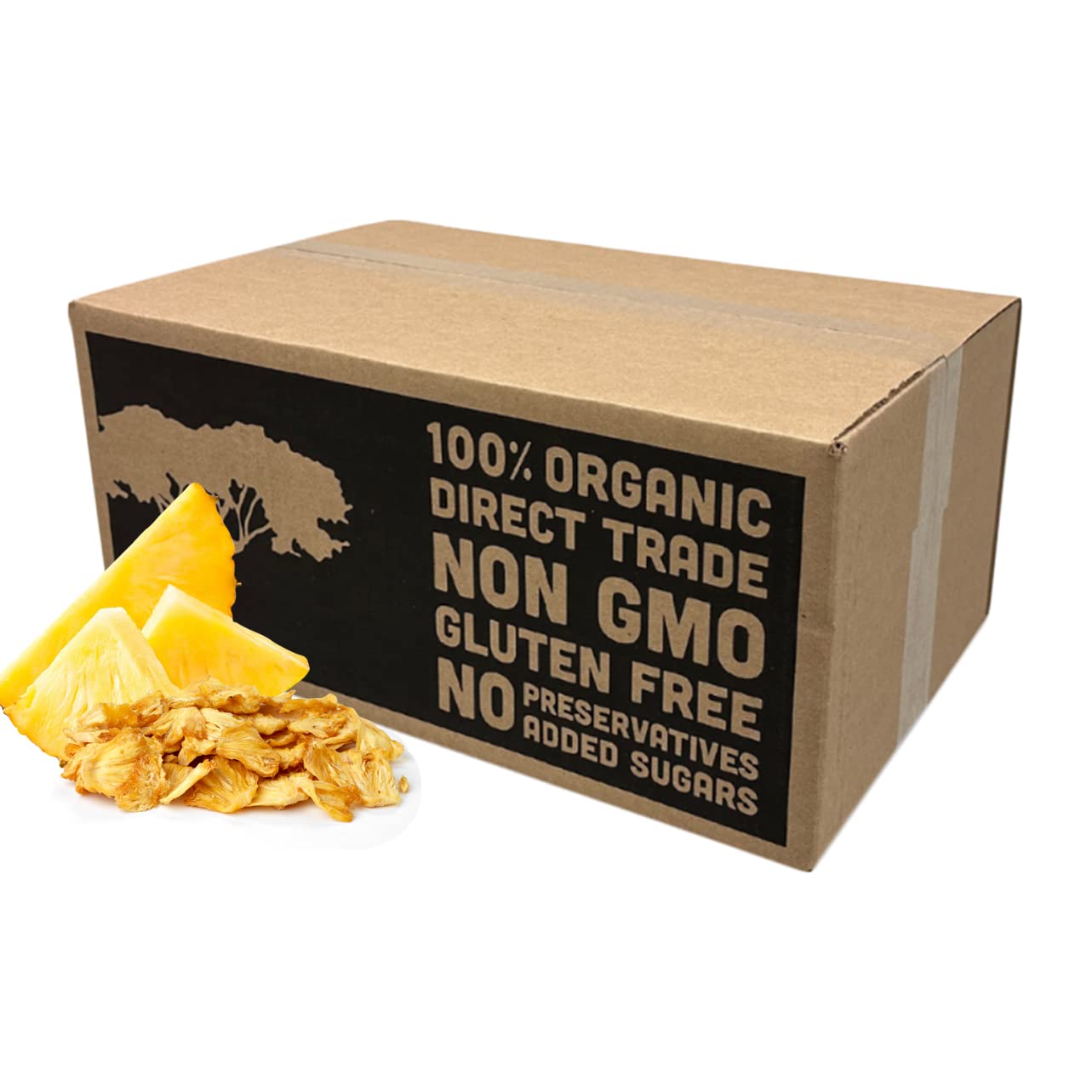 Mavuno HarvestPineapple Dried Fruit Snacks | Organic Dried Pineapple Chunks | Gluten Free Healthy Snacks for Kids and Adults | No Sugar Added, Vegan, Non GMO, Direct Trade | Bulk 10 Pounds