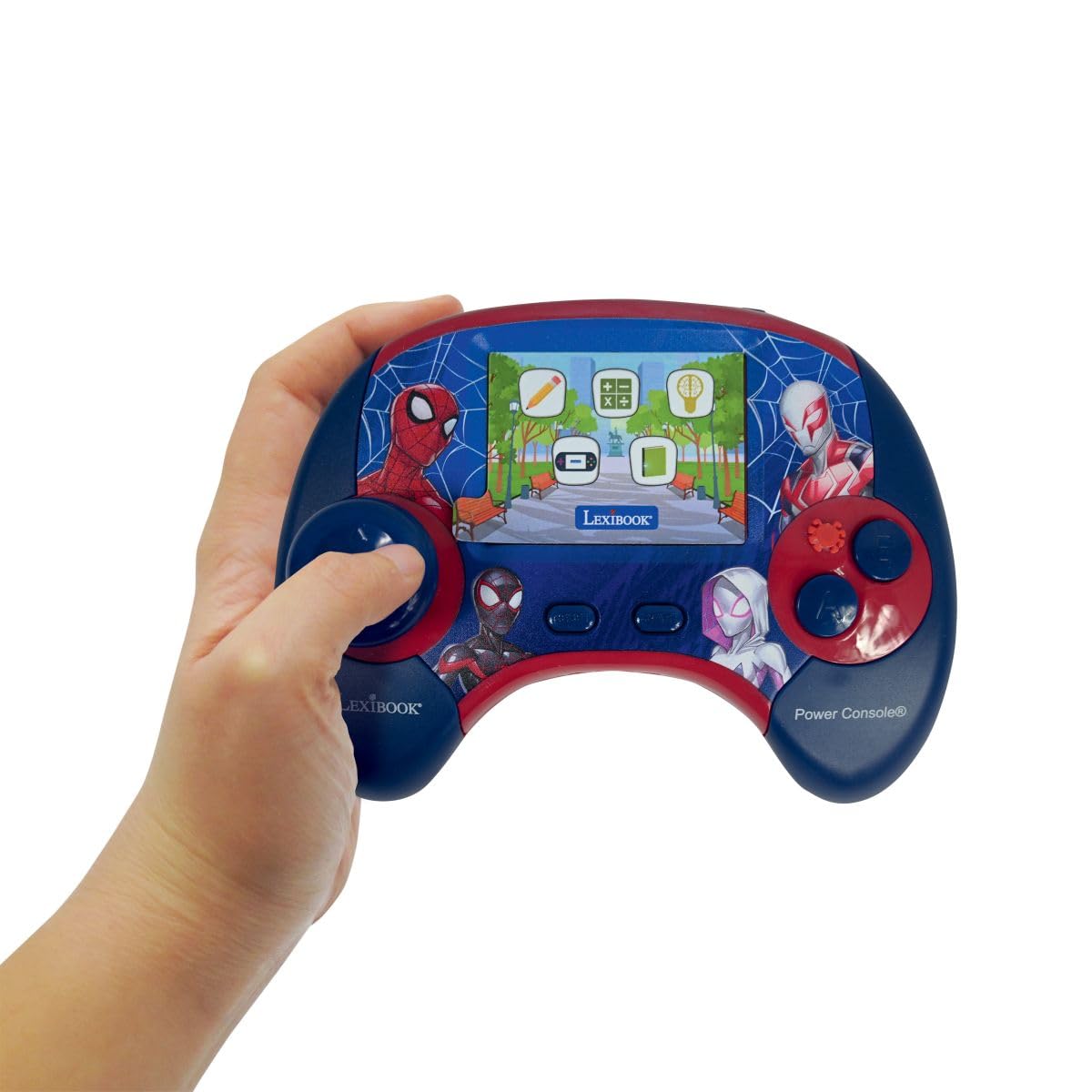 Lexibook, Spider-Man Consola Educativa Power Console, JCG100SPi2LXB | Español/Inglés, 100 actividades, consola de juegos educativa