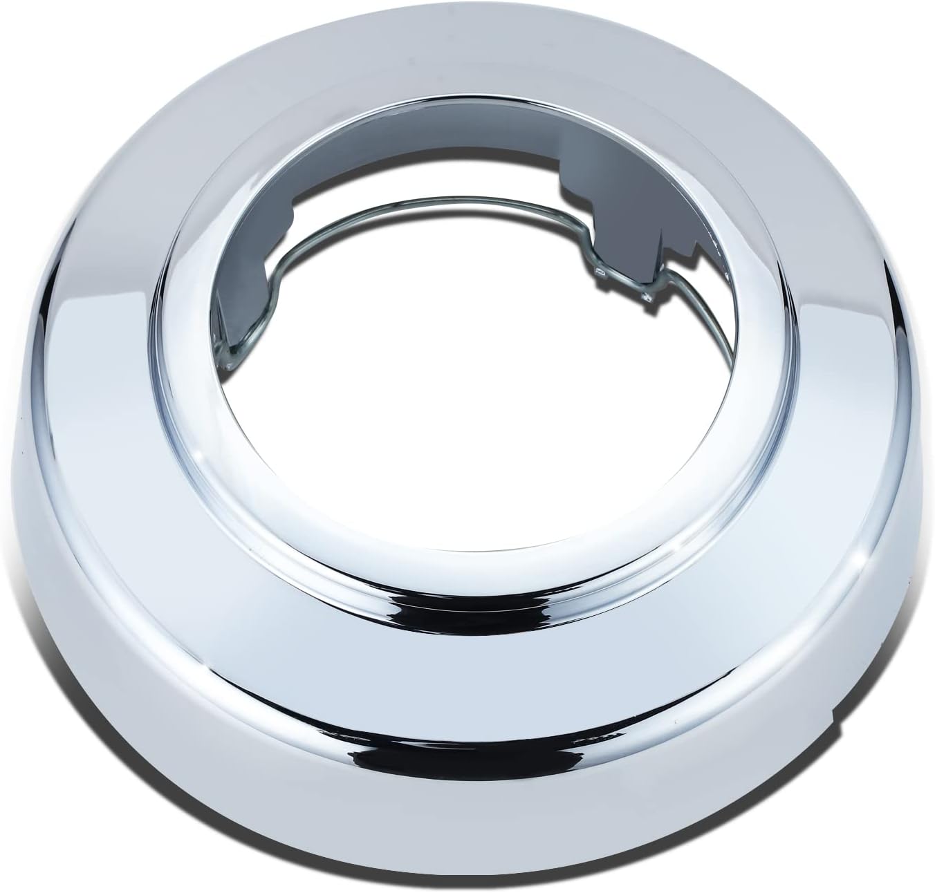 DNA Motoring Set of 2 Front Wheel Center Caps Compatible with 94-08 F250 / F350 / E150 / E250 / E350 / E450, Fits 4WD Models 16x7 Wheel, Chrome, ZTL-Y-0263