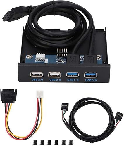Miniatura 5 de Concentradores USB de panel frontal, 2 puertos USB3.0 + 2 puertos USB2.0 HUB placa de expansión, puertos USB panel frontal para carcasa de