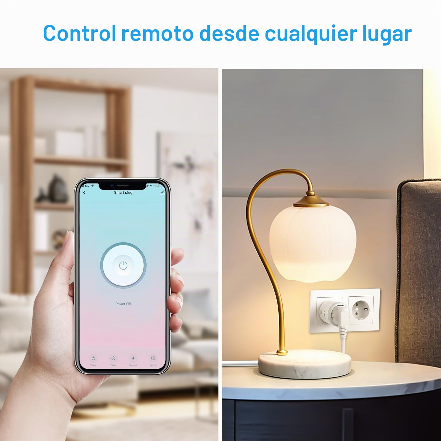 FDTEK Zigbee 3.0 Enchufe Inteligente con Medición de Corriente y Temporizador, Smart Plug 16A con Control Remoto y Monitor de Consumo de Energía, Compatible con Alexa y Google Home, 2 PCS