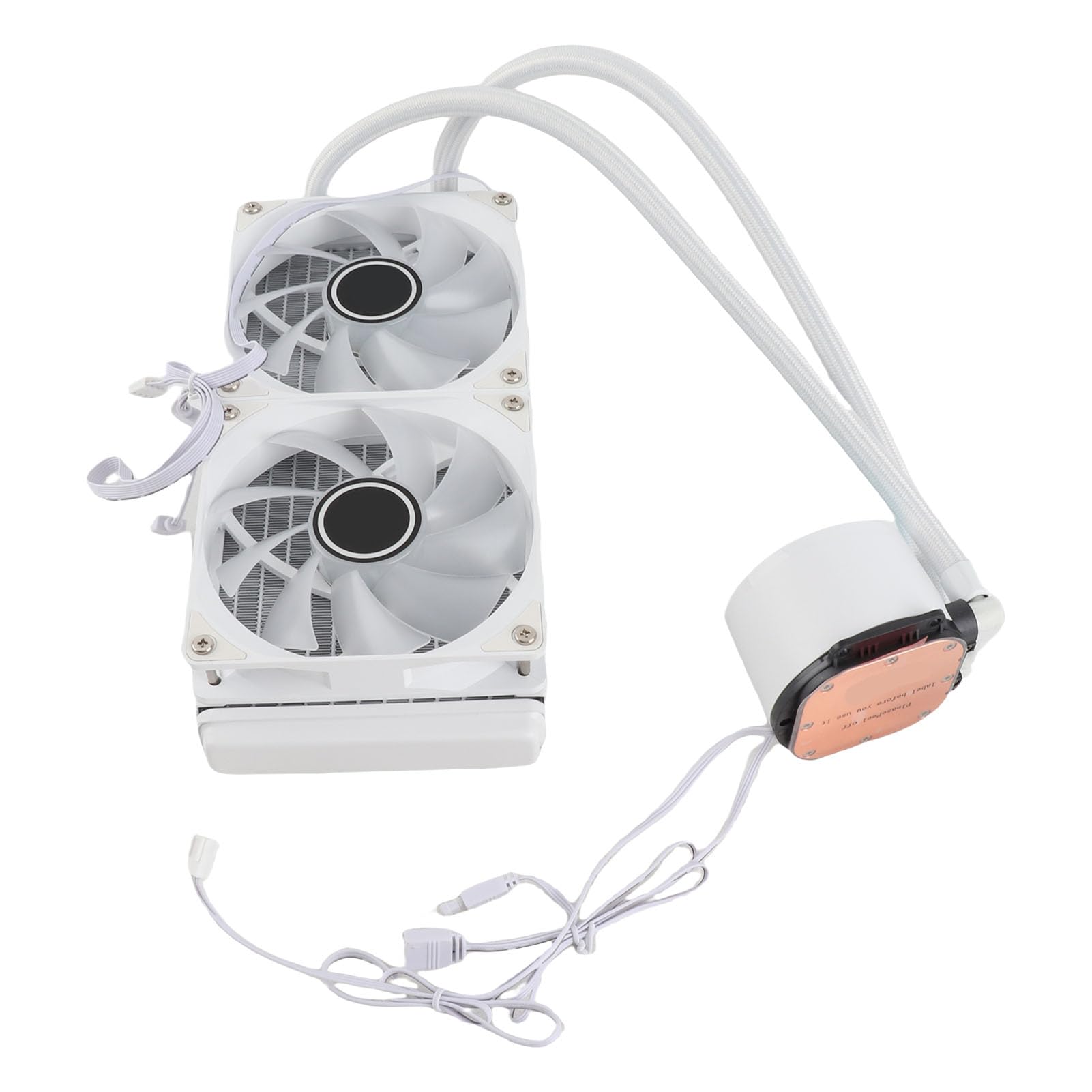Bewinner Chłodnica Cieczowa Procesora 240 Mm, Dwa Wentylatory 120 Mm PWM ARGB, Cicha Pompa 23 DBA, Kompatybilna z Gniazdami LGA1700/1200/115x i AM4/AM5, Uniwersalny Zestaw Chłodzenia wodą (WHITE)
