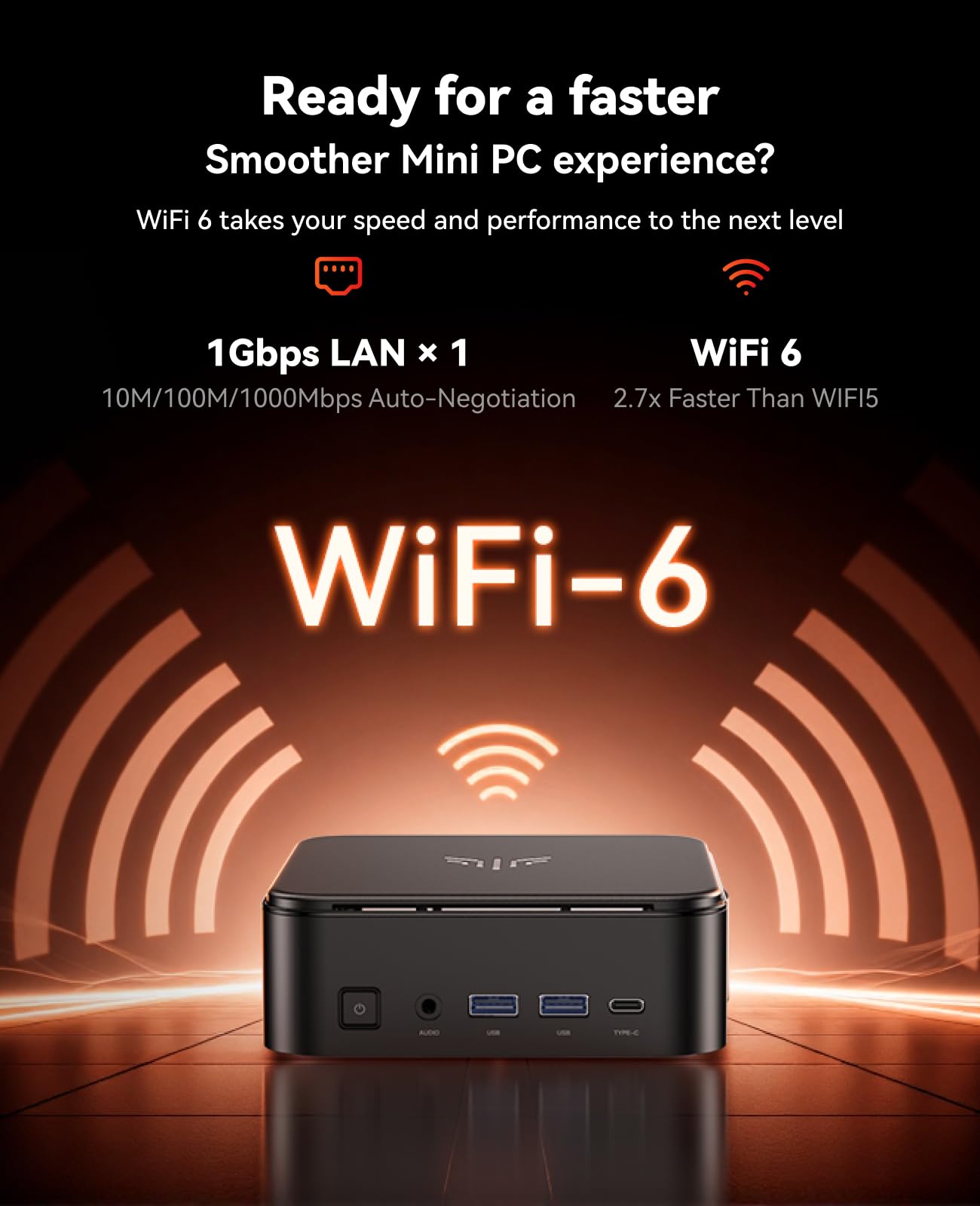 NiPoGi E3B Mini PC AMD Ryzen 7 7730U bis zu 4,5 GHz, 16GB LPDDR4 512GB SSD | AMD Radeon Graphics Mini Desktop PC für Büro, Home Office, Business, Multimedia, Reisen WiFi 6 Bluetooth 5.2 USB 3.2