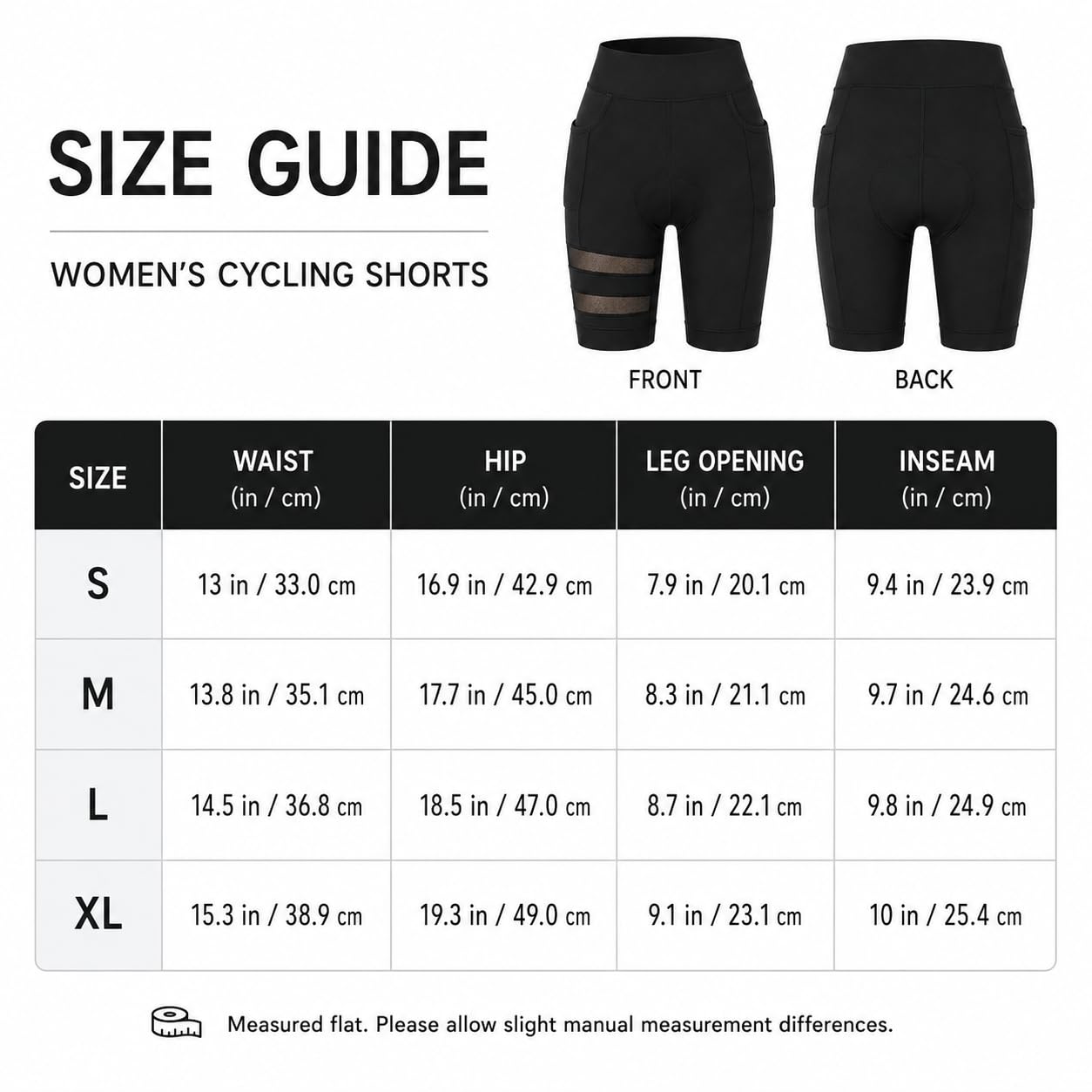 Cuissard Femme Court Rembourré, Stretch Sport avec Poches