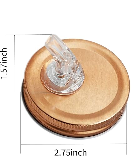 Vista 16 de Boquillas para verter tarros de masón, dispensador de flujo libre para tapas de vertido de whisky Moonshine, apto para tarros Mason de boca regular