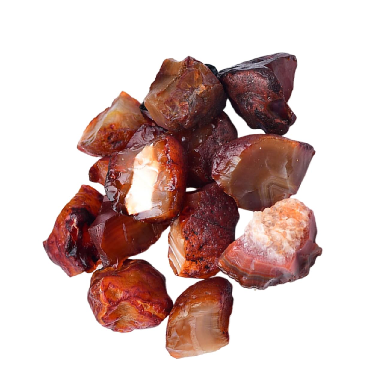 Anneome Beautiful Red Agate Blocks Raw Agate Specimen Block for Diffuser Home Decor