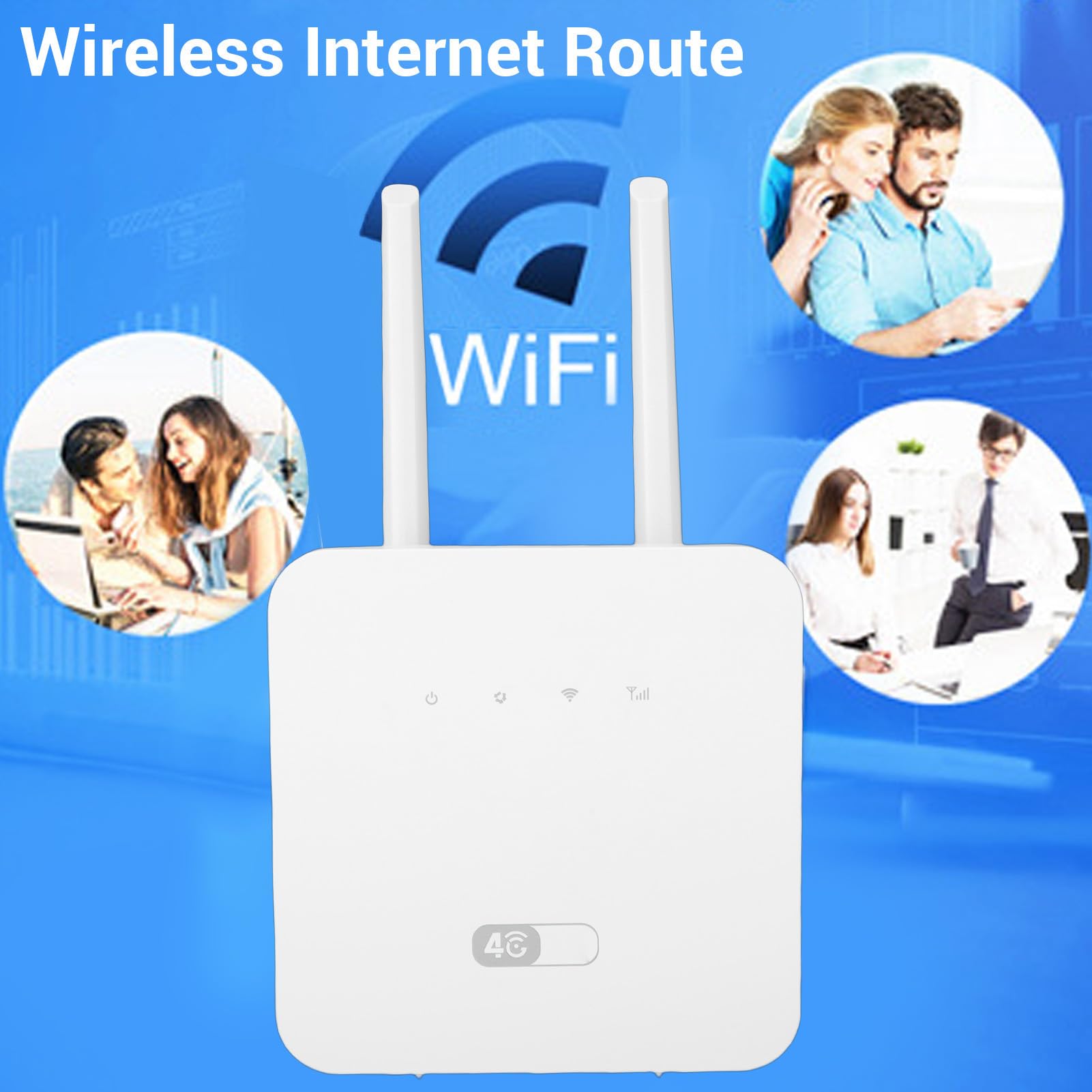 CHICIRIS Dispositivo Hotspot WiFi Mobile 4G LTE Ad Alta velocità con Slot per Scheda SIM per Viaggi e Uso Domestico, Bianco, 1 unità