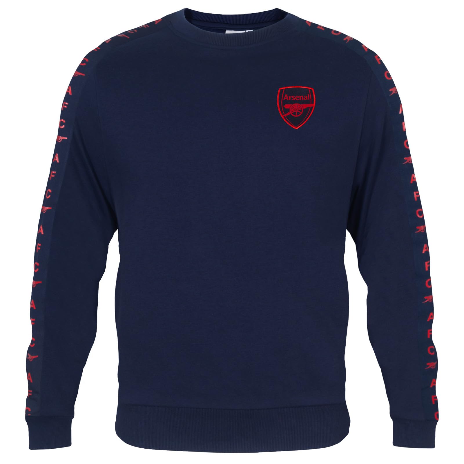 Arsenal F.C. Men’s Sweatshirt Taped Official Football Gift Navy XXL