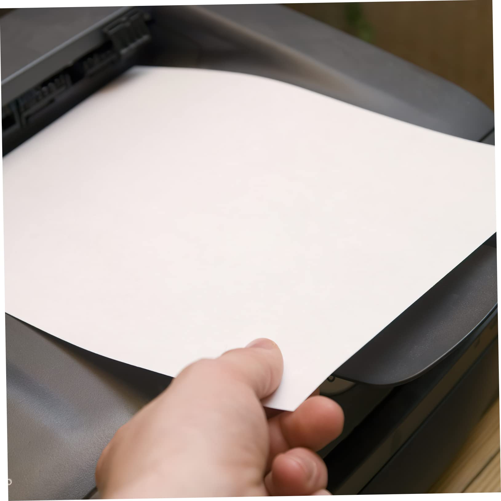 100 Feuilles Papier Autocollant, PVC Blanc pour Imprimante A4, Adhésif