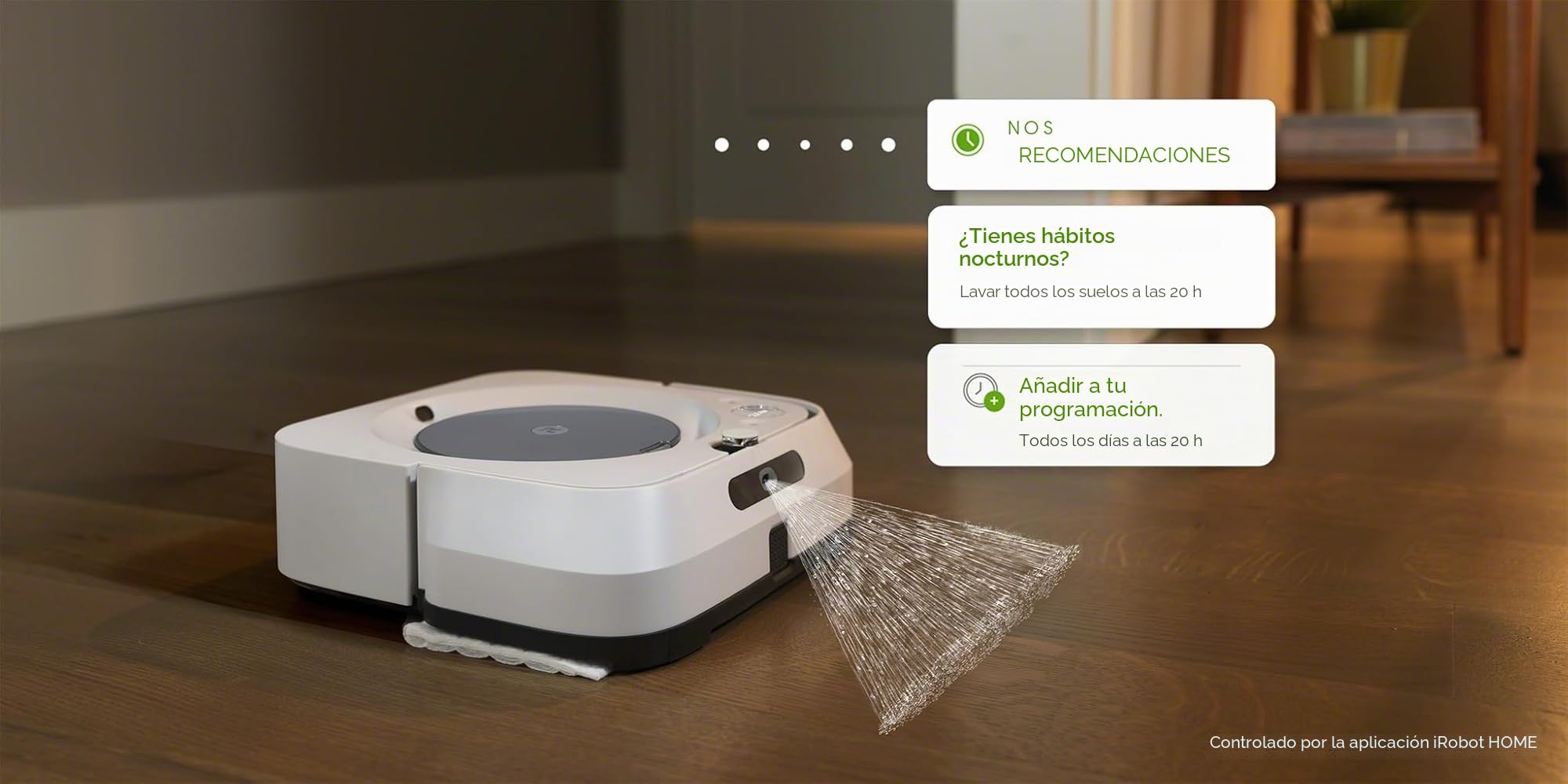 iRobot Braava Jet M6 Robot friegasuelos, Pulverizador de Chorro a presión, Friega, WiFi, App