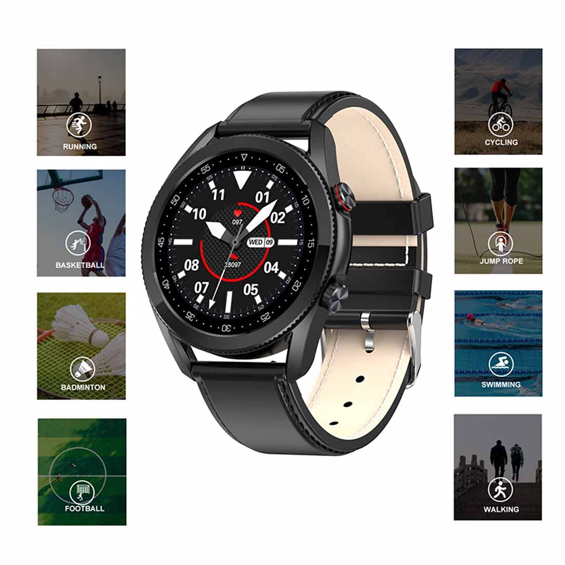 Smartwatch Herren Met Telefoonfunctie, 2,01'' Fitnesstracker Met Ip68 Waterdicht Activiteitstracker