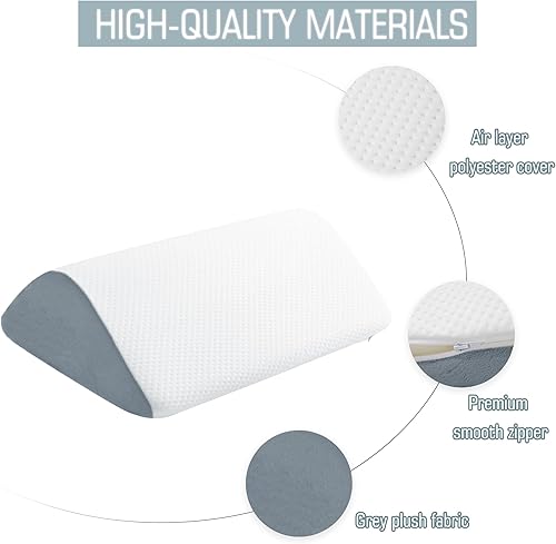 Miniatura 7 de Almohada de cuña para la rodilla, almohada de cuña para dormir, almohadas de cuña para después de la cirugía, almohada de pierna para ciática,