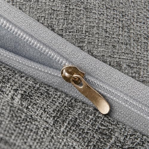 Image of Comfortable Square Chair Cushion 18x18 Inch - 2 Inch Thick Seat Pad for Armchairs, Recliners & Living Room Chairs (Beige Grey)
