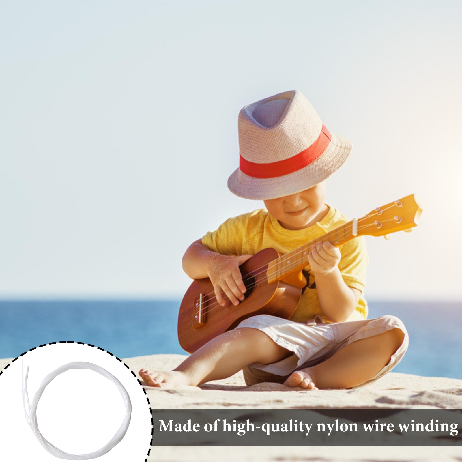 Corde per ukulele,Tuning sostituzione 4 /set - Parte di ricambio per corde | in nylon bianco per accessorio strumento ukulele