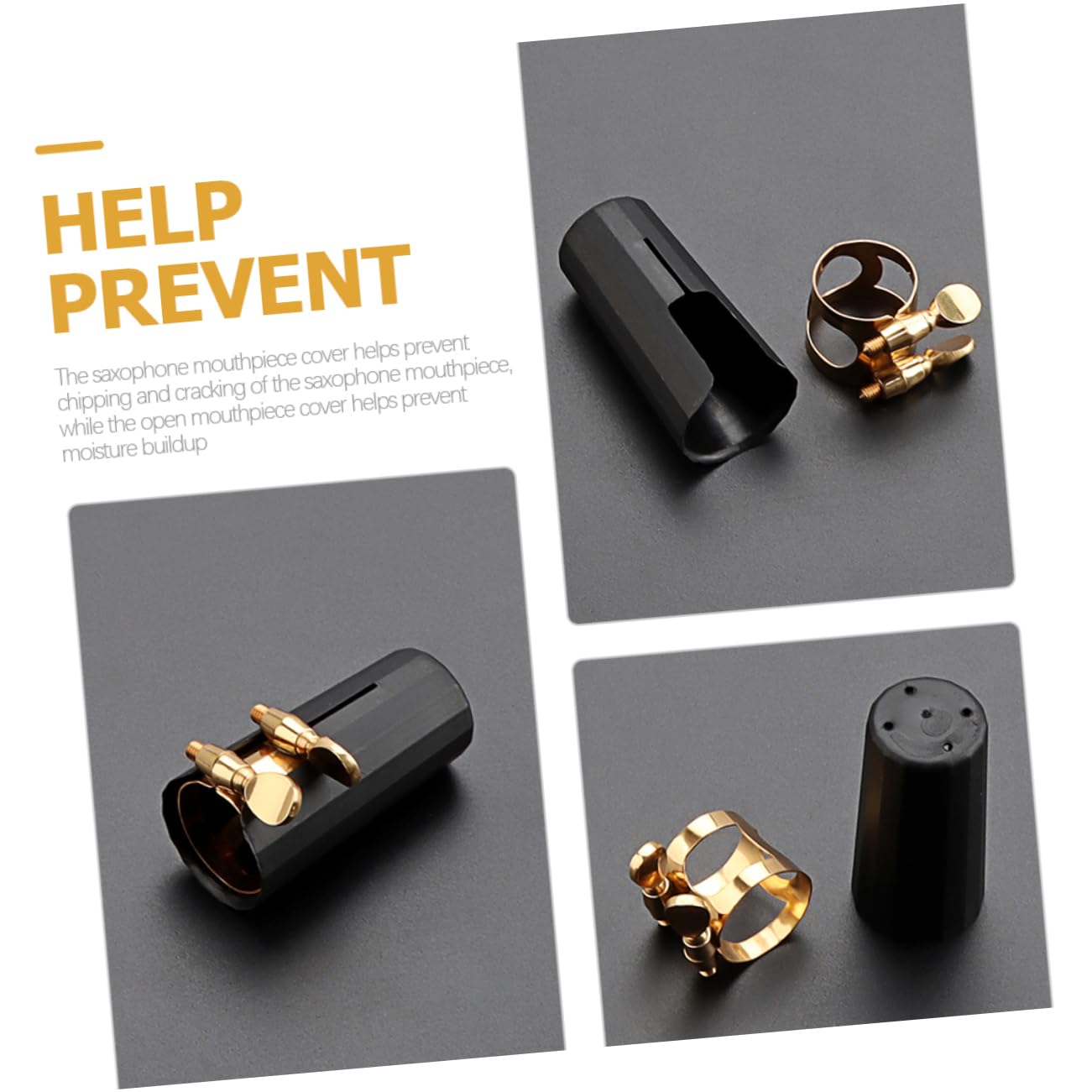 Holibanna 1 Set Alto Saxophone Cap and Clip Durable Sax Accessories for Improved Tone Control Intonation Easy Installation for Long Term Use