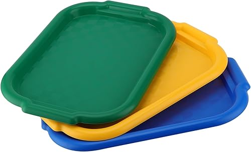 9 bandejas de plástico grandes de 15.2 x 10.8 pulgadas, bandejas de arte de plástico a granel, bandejas de plástico para arte, bandeja de plástico