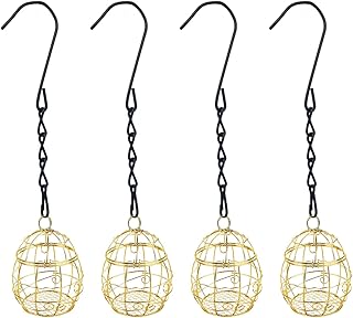 4pcs/set Garden Bird Feeder Hanging S Hook Squirrels-proof Outdoor Birdfeeders Hanging Birdhouse For Outside Garden Bird Feeders Squirrels Proof For Outside Yard Window Bird Feeders With Strong Hook