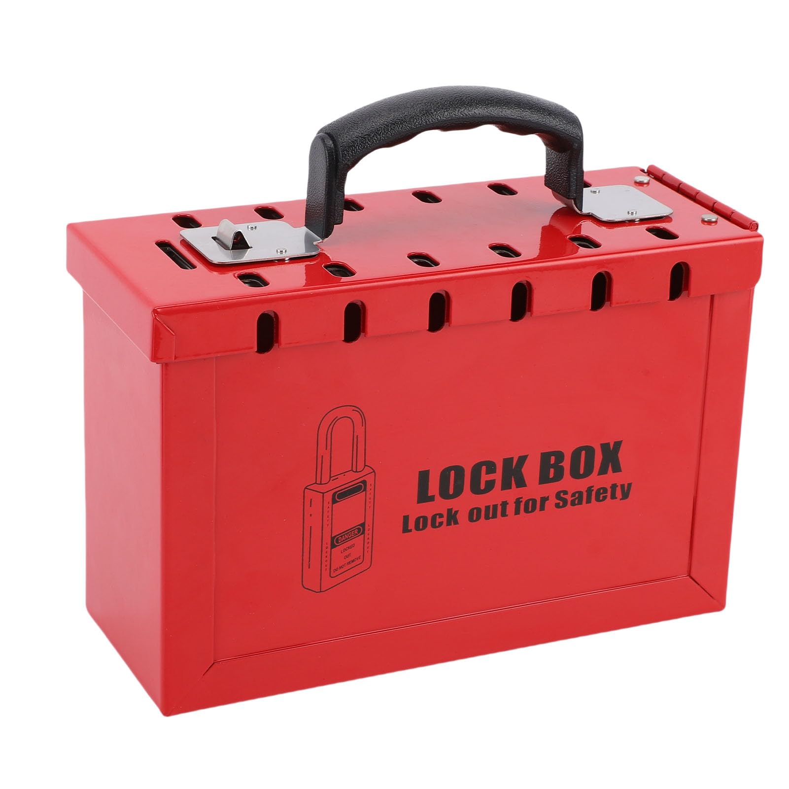 Juego de Candados con Caja de Bloqueo, Seguridad Portátil con 12 Candados Duraderos para Seguridad Industrial