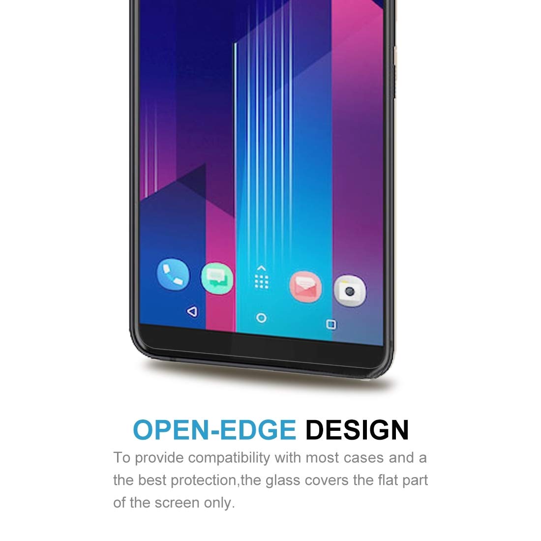 Película protectora de pantalla 100 PCS Compatible for HTC U11 0.26mm 9H Dureza superficial 2.5D película protectora de pantalla de cristal moderado borde curvo Accesorios Compatible para celul