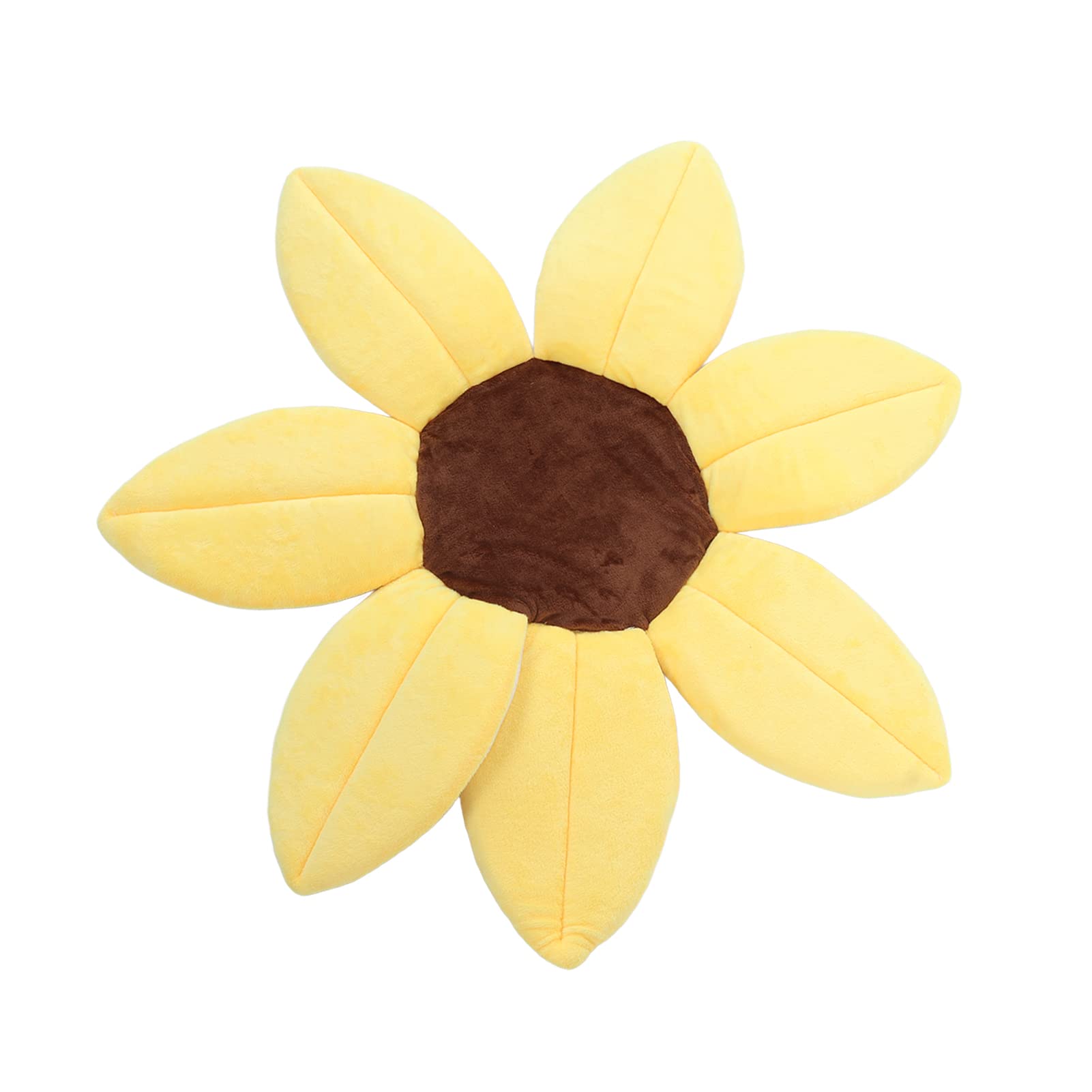 AMONIDA Badeblumen, Baby-Badepad in Sonnenblumenform, Gelb, Plüsch und Schwamm, Kopf- und Nackenstütze während des Badens, sicheres und bequemes Baden für Babys und Kleinkinder