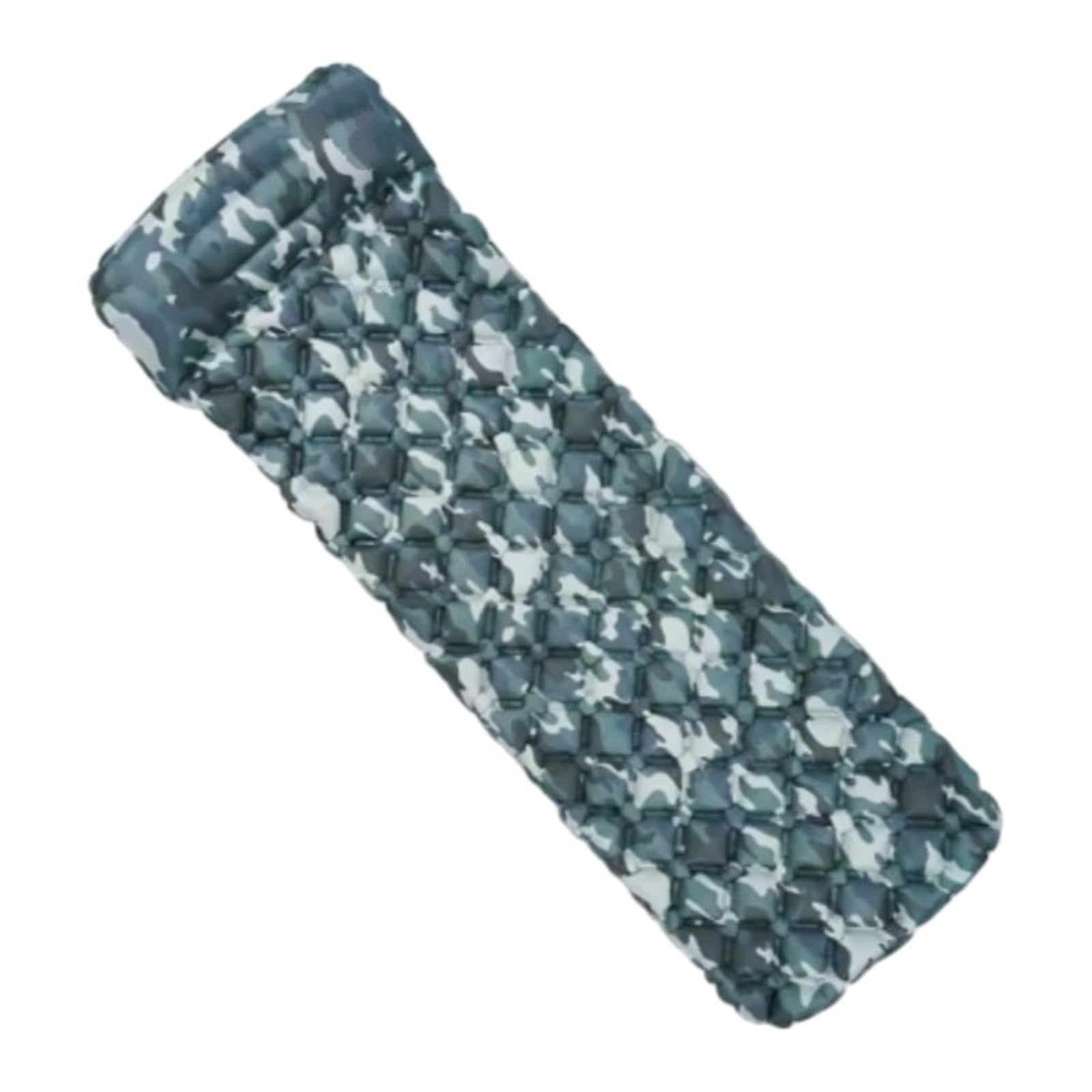 Materac dmuchany Outdoor Camping karimata składana mata do spania plażowy nadmuchiwany materac z poduszkami mata powietrzna podróż turystyka łóżko podróżne(Camouflage)