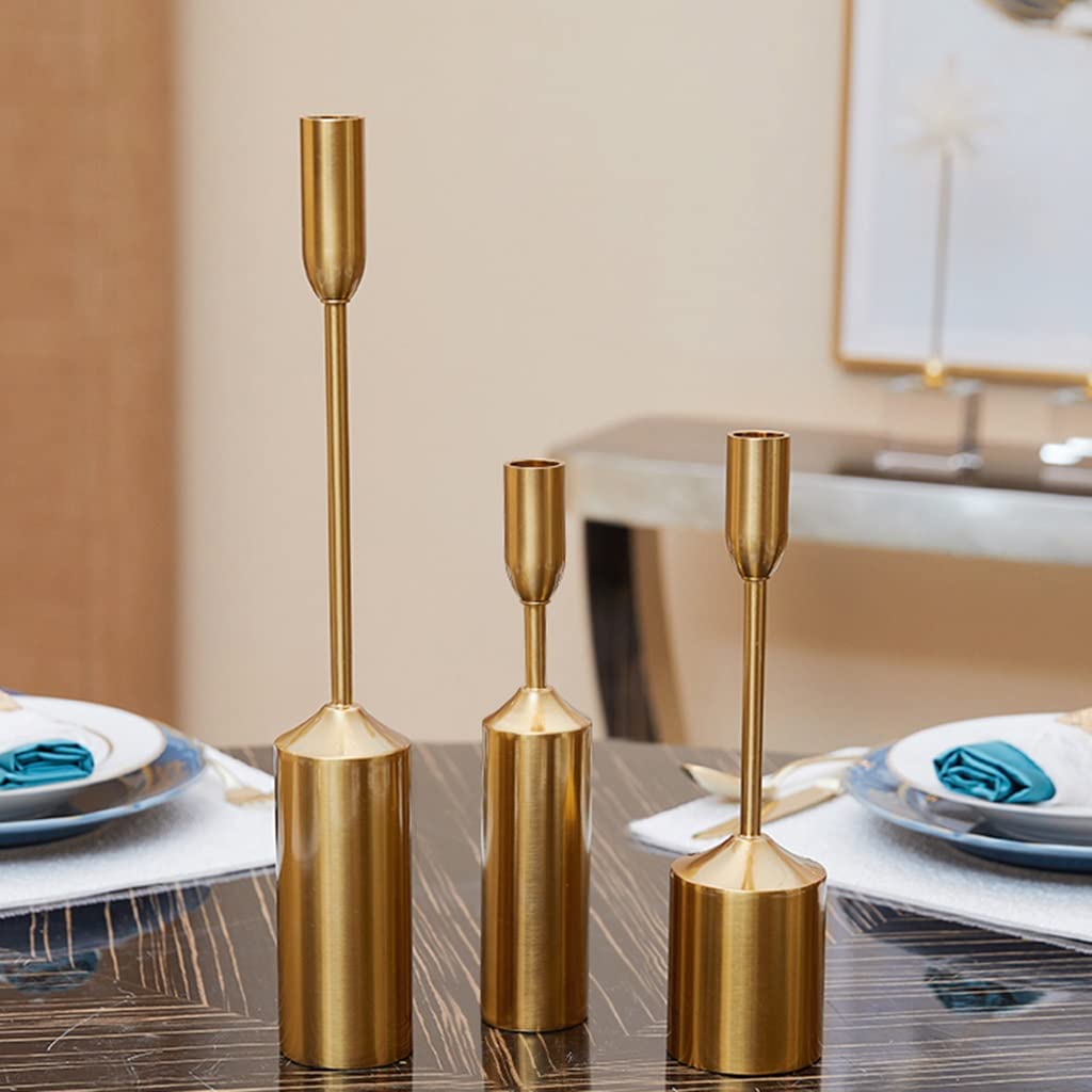Portavelas Juego De 3 Portavelas De Metal, Ideal para Decoración del Hogar, Bodas, Restaurantes Y Cenas