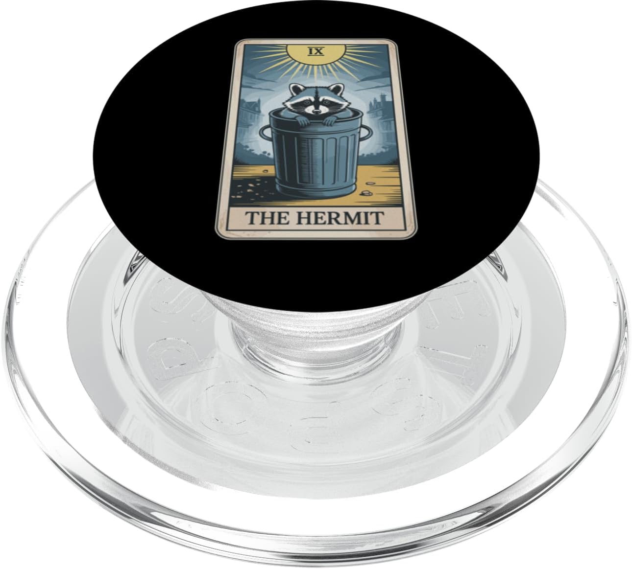 The Hermit Tarot Card Raccoon PopSockets PopGrip for MagSafe
