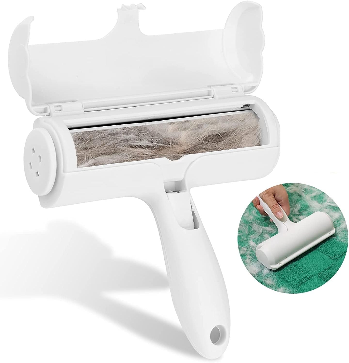 Dog/Cat Hair Remover Roller, Reusable Pet Hair Removal Brush for Dog Cat Animal, Easy to Self Clean, with Pet Hair Remover Blue L2US-3099693 0 : Everything Else