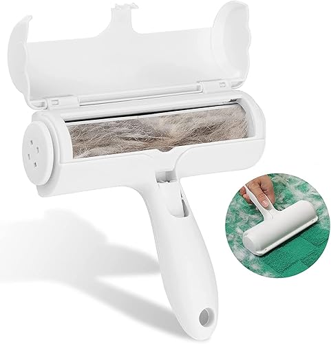 Miniatura 7 de Rodillo removedor de pelo de perrogato, cepillo reutilizable de depilación de mascotas para perros gatos animales, fácil de autolimpiar, con