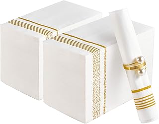 200 Pack Paper Napkins Guest Towels Disposable Premium Quality 3-ply Dinner Napkins Disposable Soft, Absorbent, Party Napkins Wedding Napkins for Kitchen, Parties, Dinners or Events