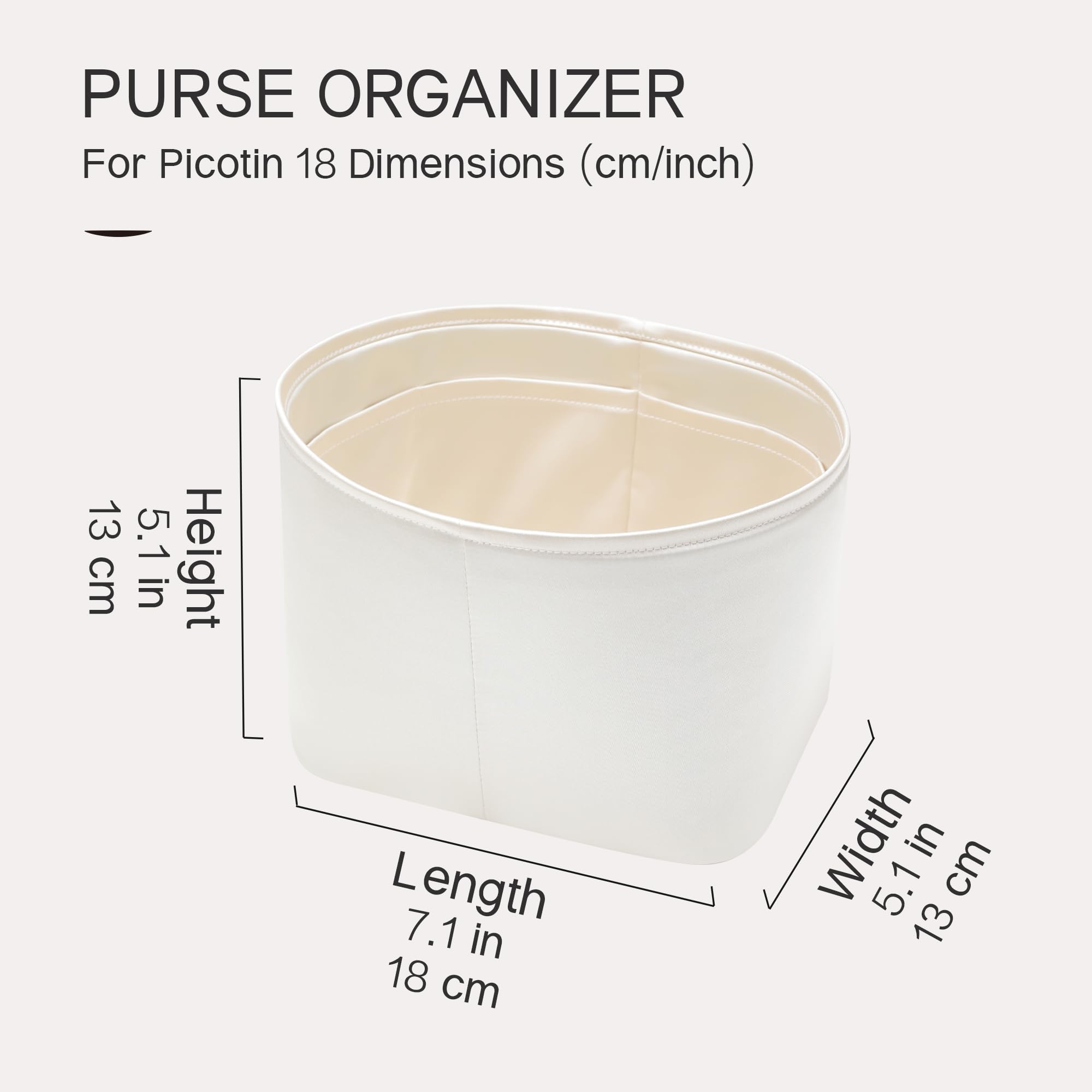 Amazon.com: JLYZ Moon Fits for Picotin 18 Bag Insert, Premium Silk