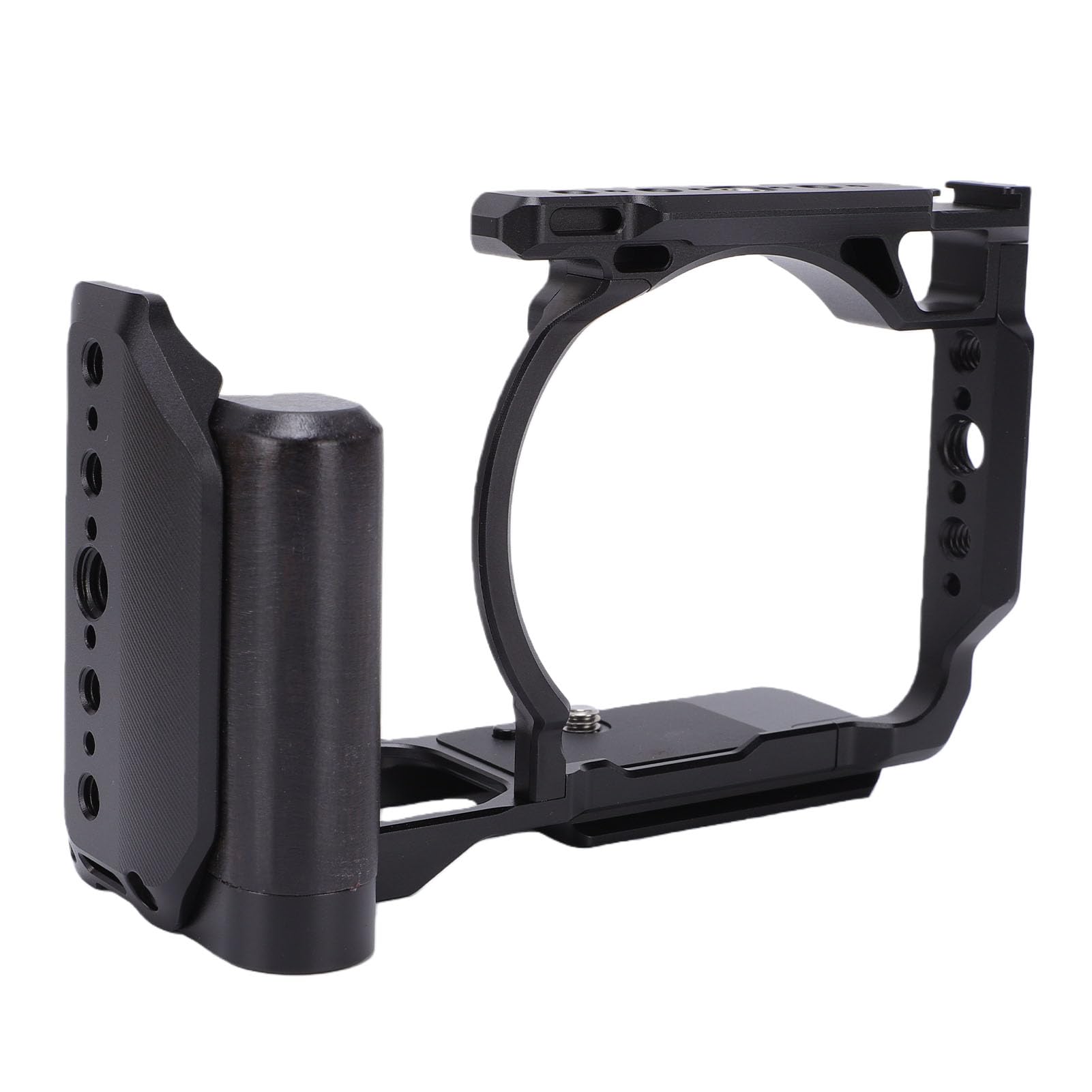 Generic Gabbia di Protezione per Fotocamera in Lega di Alluminio per Impianto di Produzione Video ZR con Supporti Filettati Versatili, Supporto per Slot Arca da 38 Mm per Creatori di Contenuti (BLACK)