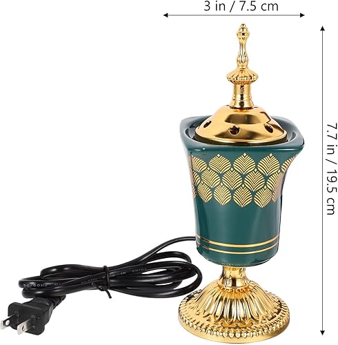 Miniatura 6 de Quemador de incienso eléctrico estilo Oriente Medio Incensario Plug-in Aroma Quemador de aroma para oficina en casa, sala de yoga, relajación con