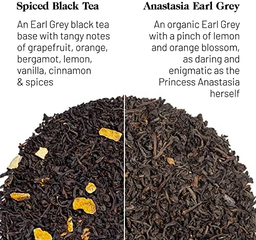 Kusmi Tea - Anastasia and Prince Vladimir Organic Black Tea - Organic Earl Gray Black Tea - Pack of 2-2x20 Muslin Tea Bags - About 40 cups