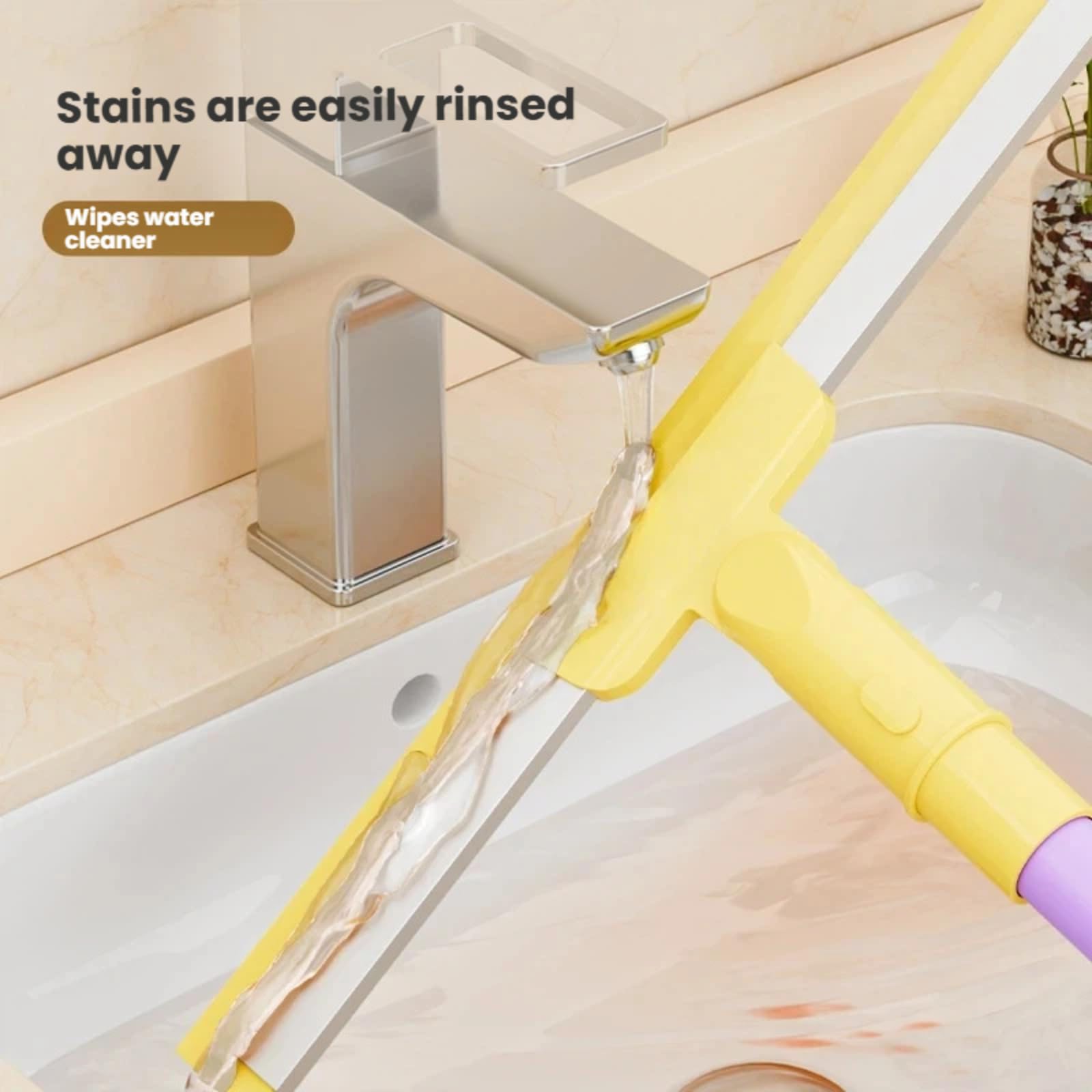 Escoba rasqueta de suelo multifuncional de silicona para limpieza en húmedo y seco, ideal para baño, azulejos, ventanas y suelos de madera