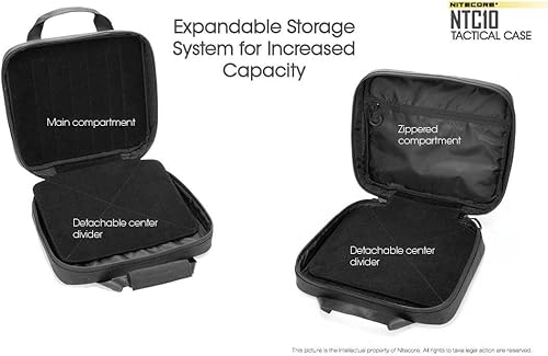 Miniatura 9 de Nitecore NTC10 Tactical Gear Carry caso con EdisonBright BBX3 batería caso