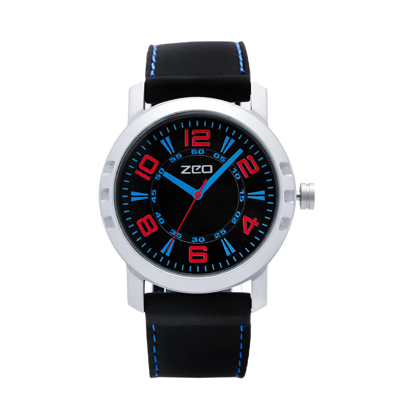 ZEO Analog Watch/Simple and Stylish Wrist Watch for Mens and Women (Unisex) (Black and Red Blue) (B0CZ716FMT) Amazon Price History, Amazon Price Tracker