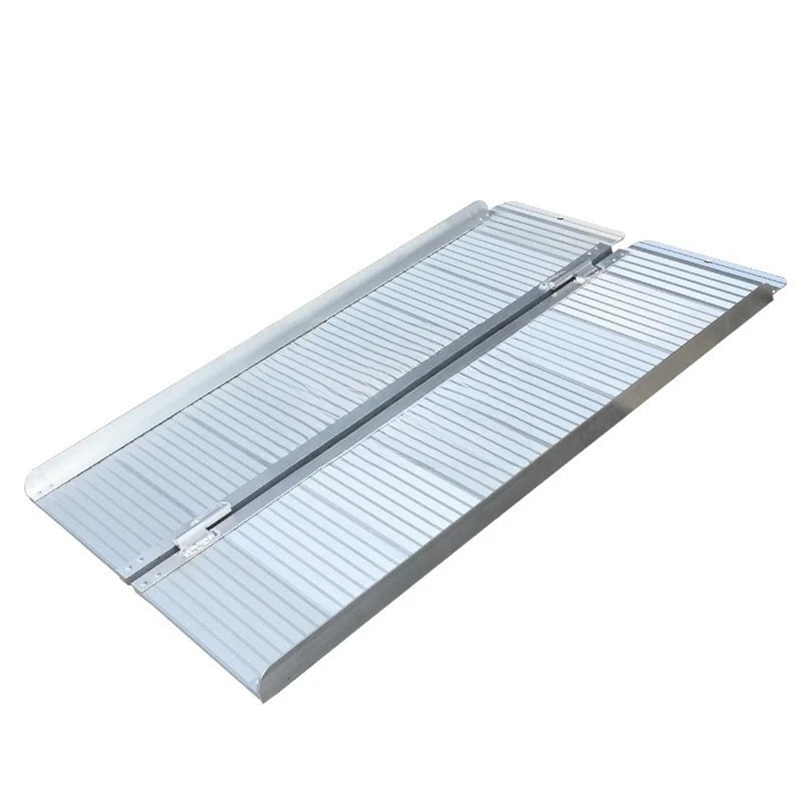 POGHDBXA Wheelchair Ramp, Portable Aluminum Wheelchair Ramp, Folding Mobility Threshold for Stairs, Steps and Doors, for Home Steps, Stairs, Entrance, Umbra