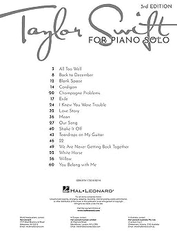 Taylor Swift - Piano Solo Songbook | 3rd Edition with 17 Greatest Hits | Intermediate Sheet Music Arrangements for Pianists | Play Blank Space, Love Story, Shake It Off, You Belong With Me and More
