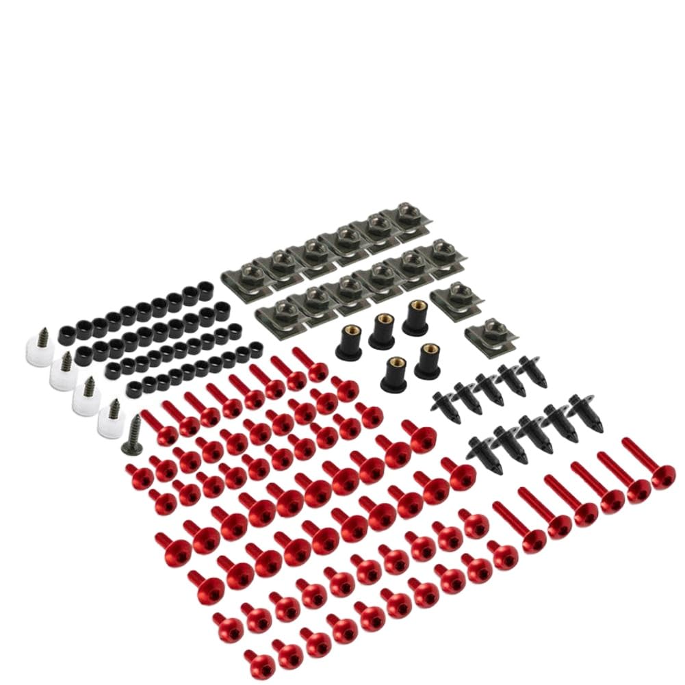 190pcs Motorcycle Bodywork Screw Fairing Bolts Kit 1.25mm CBR600RR CBR1000F CBR 600 900 929 954 1000 CBR600 F F2 F3 F4 F4i