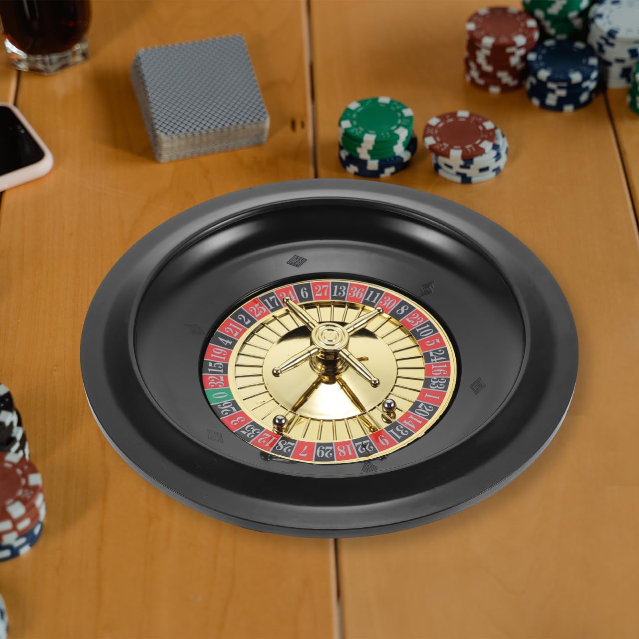 Didiseaon Ruota per roulette da poker creativa per feste, bici da gioco, robusta, portatile, per feste di compleanno, giochi di casa, eventi, giochi di alta qualità