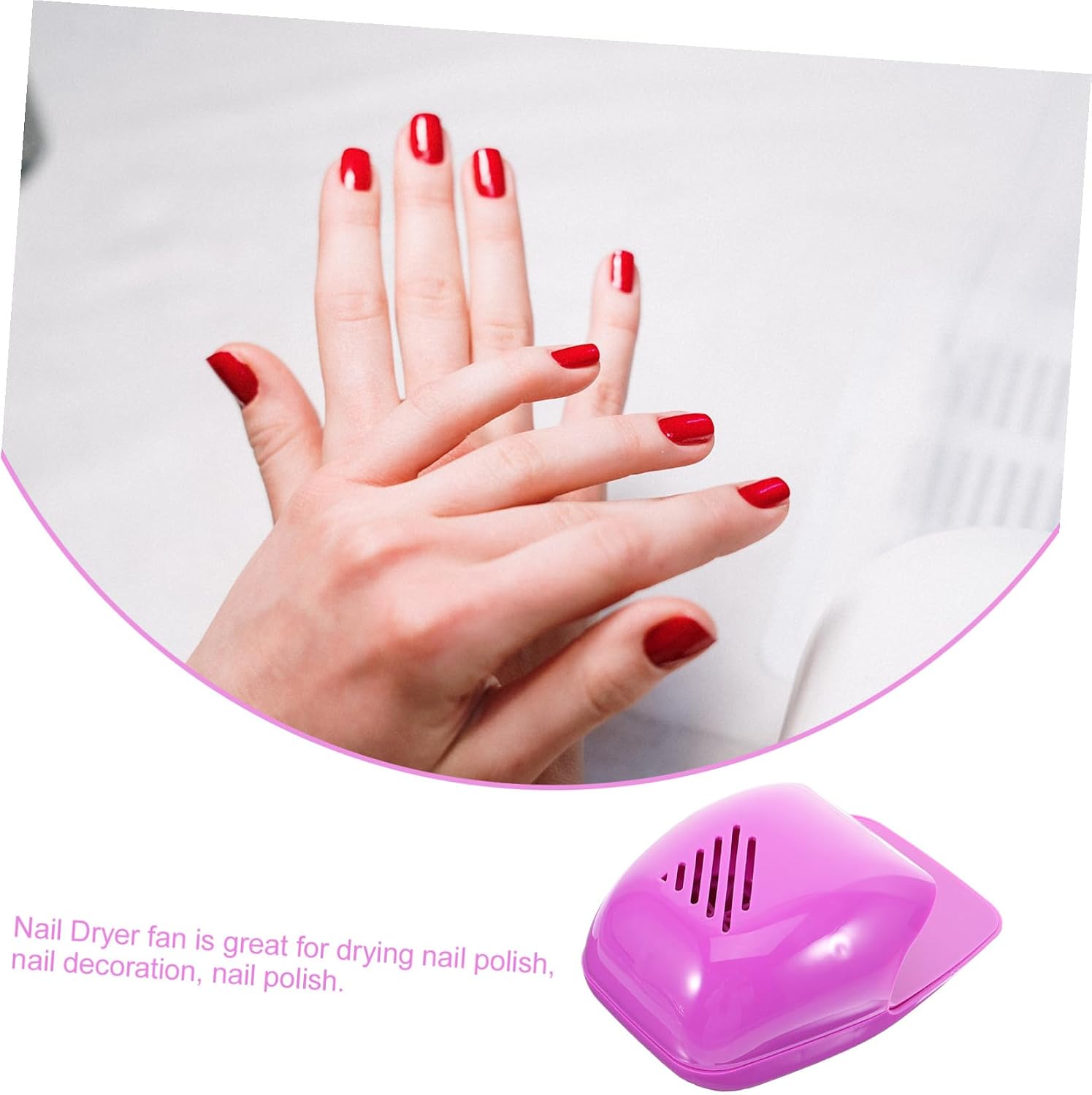 Portable Mini Nail Polish Gel Dryer Fan for Polish Quick Drying Compact Blow Nail Art Blower for Home Salon Travel Use