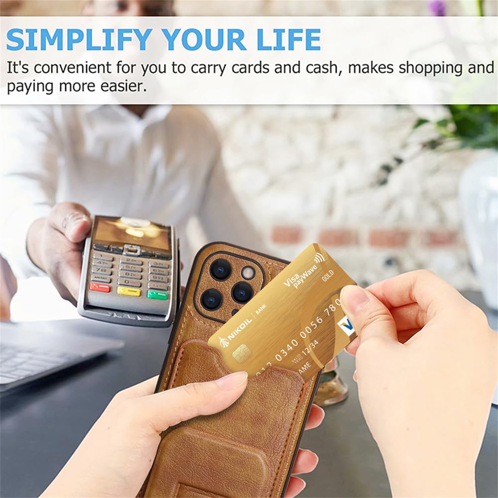 Card Pocket PU Leather Phone Case W/Chain For IPhone 11 12 13 14 15 Pro Max XR 7 - Foto 7